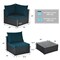 7-Pieces Modern Patio Wicker Conversation Set with Cushions Design and Adjustable for Garden-Poolside
